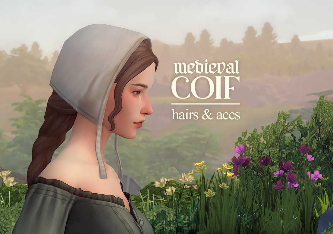 Medieval Coif Hair & Accessories | inZOI CC Finds 1 60d5d19ca8a1b0a1b1f1ea03ae945dcd